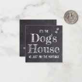 Rustic Funny We hebben de 'Dog Moving Announcement Notitiekaartje (Voorkant / Achterkant in situ)