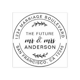 Rustic Future de heer Mrs Round Return Rubberstempel