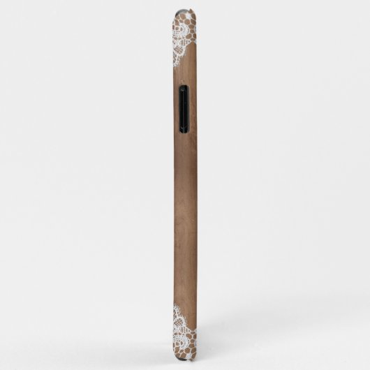 Rustic Future Mrs Verloving Barn Wood en Lace Case-Mate iPhone Case (Achterkant/rechts)
