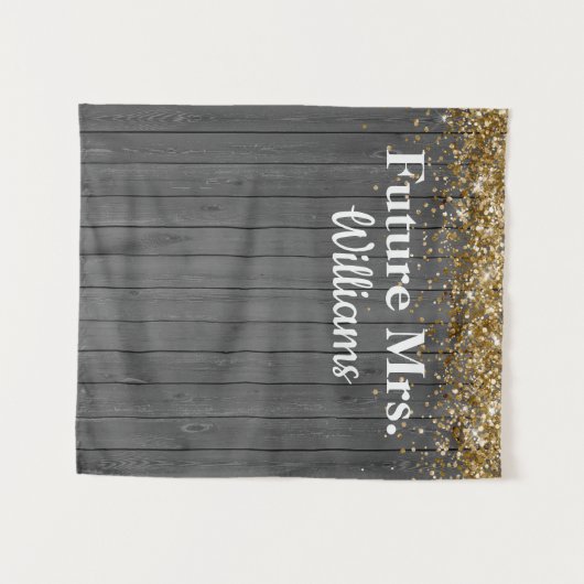 Rustic Future Mrs Vrijgezellenfeest Backdrop Prop Wandkleed (Voorkant (horizontaal))