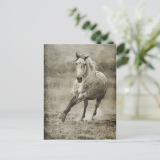 Rustic Galloping Andalusiaanse paarden Briefkaart (Staand voorkant)