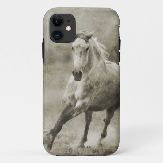 Rustic Galloping Andalusiaanse paarden Case-Mate iPhone Case (Achterkant)