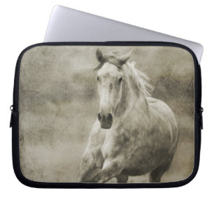 Rustic Galloping Andalusiaanse paarden Laptop Sleeve