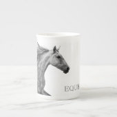 Rustic Galloping Andalusiaanse paarden Porselein Kop (Voorkant)