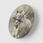 Rustic Galloping Andalusiaanse paarden Ronde Klok (Hoek)