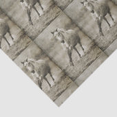 Rustic Galloping Andalusiaanse paarden Tissuepapier (Detail)