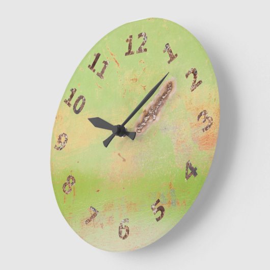 Rustic Garage Workshop Green Metal Patina Weld Grote Klok (Hoek)