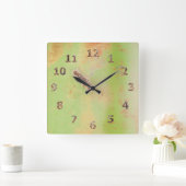 Rustic Garage Workshop Green Metal Patina Weld Vierkante Klok (Huis)