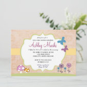 Rustic Garden Baby shower Uitnodiging (Staand voorkant)