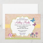 Rustic Garden Baby shower Uitnodiging (Voorkant / Achterkant)