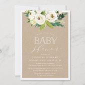 Rustic Garden Blooms | Uitnodiging tot Baby shower (Voorkant)