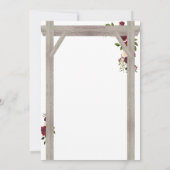 Rustic Garden Burgundy Blush Floral Vrijgezellenfe Kaart (Achterkant)