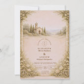 Rustic Garden Chapel Countryside Wedding Kaart (Voorkant)