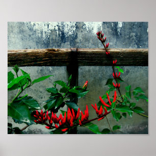 Rustic Garden Floral Poster