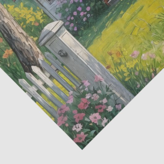 Rustic garden floral tissuepapier (Detail)