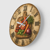 Rustic Garden Harvest Vegetable Farmhouse Kitchen Grote Klok (Hoek)