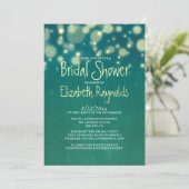 Rustic Garden Light Bridal Shower Invitations Kaart (Staand voorkant)
