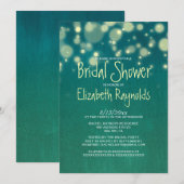 Rustic Garden Light Bridal Shower Invitations Kaart (Voorkant / Achterkant)