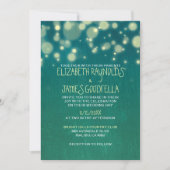 Rustic Garden Light Wedding Invitations Kaart (Voorkant)
