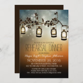 Rustic Garden Lights - Lantaarns repetitie diner Kaart (Voorkant / Achterkant)