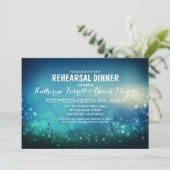 Rustic Garden Lights Romantisch repetitiediner Kaart (Staand voorkant)