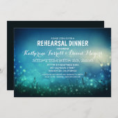 Rustic Garden Lights Romantisch repetitiediner Kaart (Voorkant / Achterkant)