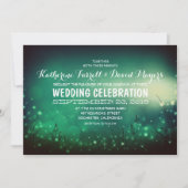 Rustic Garden Lights Romantische bruiloft uitnodig Kaart (Voorkant)