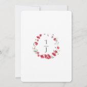Rustic Garden Poppy & Lavender Watercolor Wedding Kaart (Achterkant)