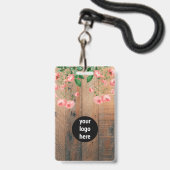 Rustic Garden Tour Badge Ticket Pass (Achterkant met lanyard)