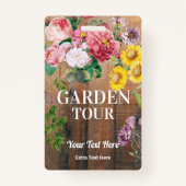 Rustic Garden Tour Badge Ticket Pass (Voorkant)