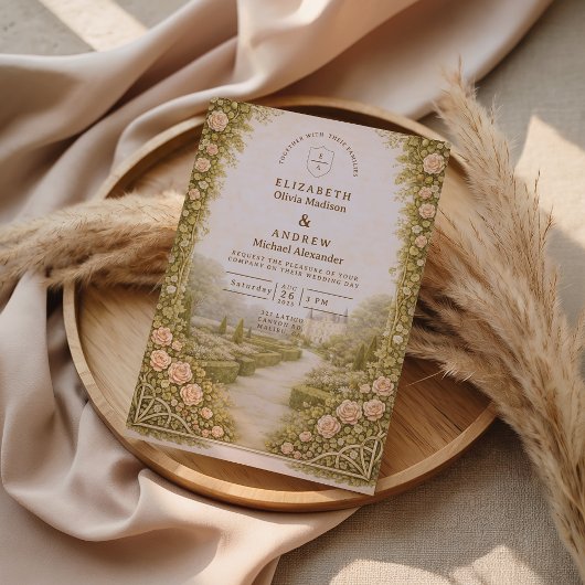 Rustic Garden Vineyard Wedding Kaart