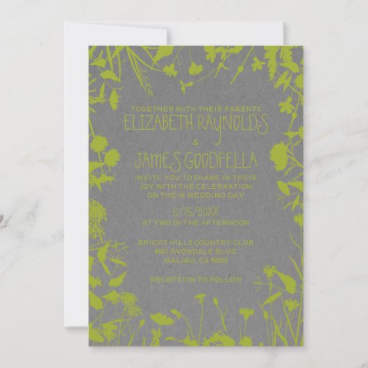 Rustic Garden Wedding Invitations Kaart (Voorkant)