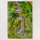 Rustic Garden West Virginia. Kerstbegroetingen Legpuzzel (Verticaal)