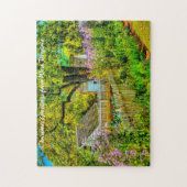 Rustic Garden West Virginia. Kerstbegroetingen Legpuzzel (Verticaal)