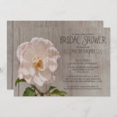 Rustic Gardenia Bridal Shower Invitations Kaart (Voorkant / Achterkant)