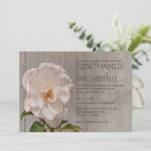 Rustic Gardenia Wedding Invitations Kaart (Staand voorkant)