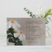 Rustic Gardenias Wedding Invitations Kaart (Staand voorkant)