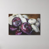 Rustic Garlic and Onion Still Life – Fine Art Canvas Afdruk (Voorkant)