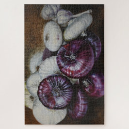 Rustic Garlic and Onion Still Life – Fine Art Legpuzzel