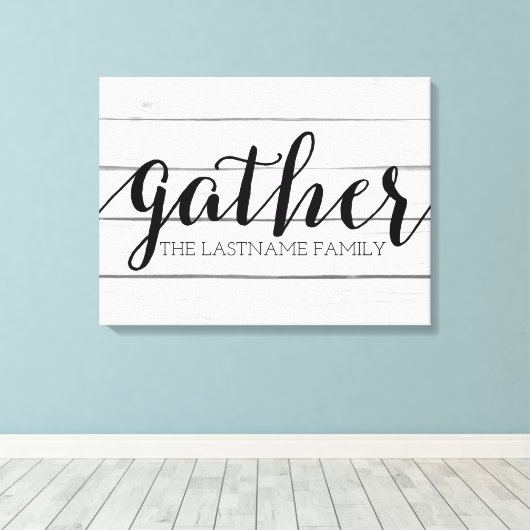 Rustic Gather - Verzendhout met aangepaste reeks Canvas Afdruk (Insitu (Houten vloer))