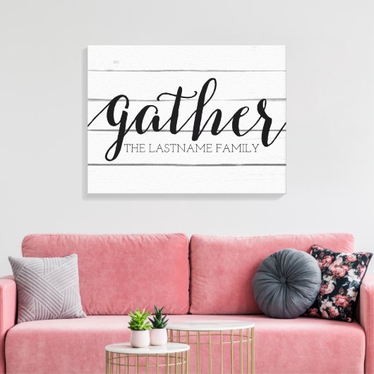 Rustic Gather - Verzendhout met aangepaste reeks Canvas Afdruk (Insitu (Woonkamer))