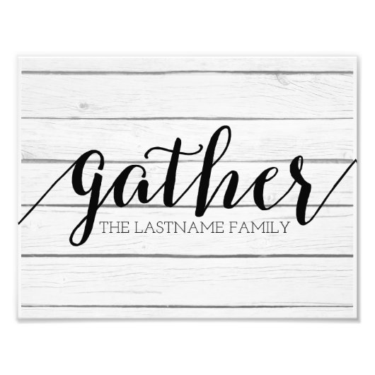 Rustic Gather - Verzendhout met aangepaste reeks Foto Afdruk (Voorkant)