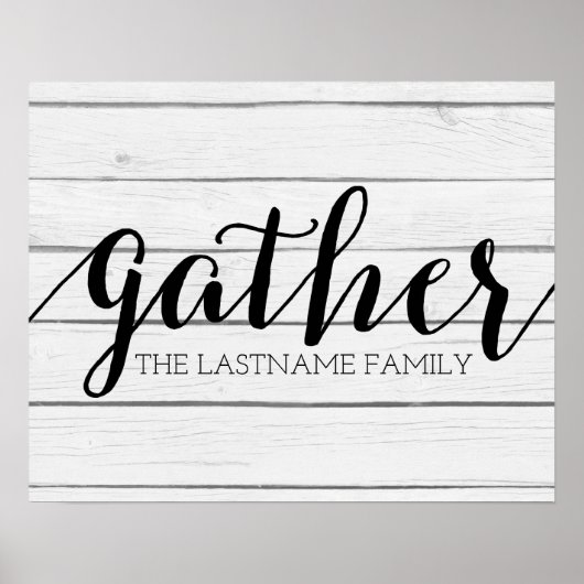 Rustic Gather - Verzendhout met aangepaste reeks Poster (Voorkant)