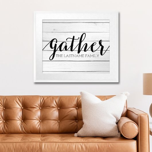 Rustic Gather - Verzendhout met aangepaste reeks Poster