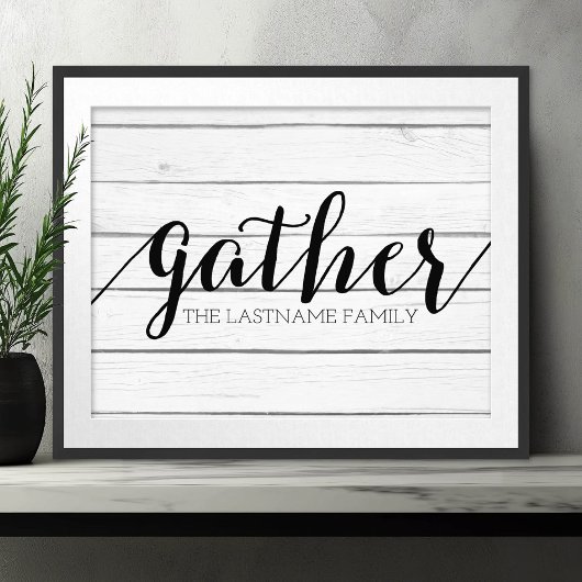 Rustic Gather - Verzendhout met aangepaste reeks Poster