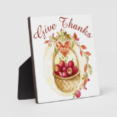 Rustic Geeft Bedankt Autumn Harvest Holiday Fotoplaat (Voorkant)