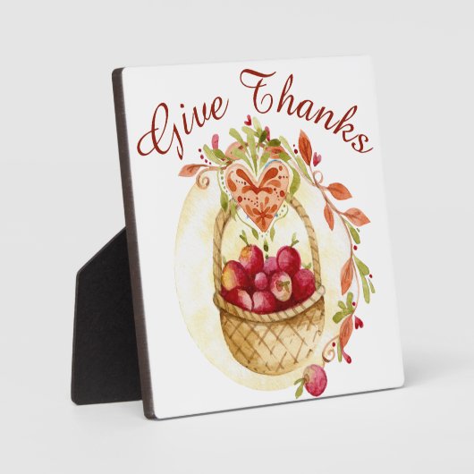 Rustic Geeft Bedankt Autumn Harvest Holiday Fotoplaat (Voorkant)