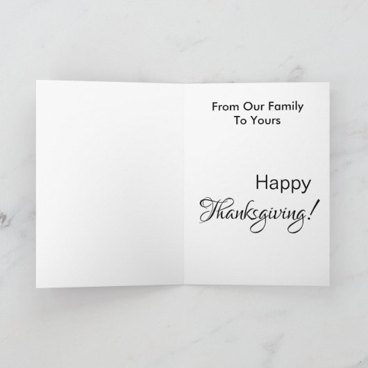 Rustic geeft Bedankt een gelukkige feestdag Feestdagen Kaart (Binnen)