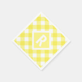 Rustic Geel Gingham Monogram Servet (Hoek)