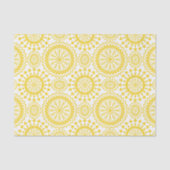 Rustic Geel Witte Cirkel Patroon Tissuepapier (Voorkant)